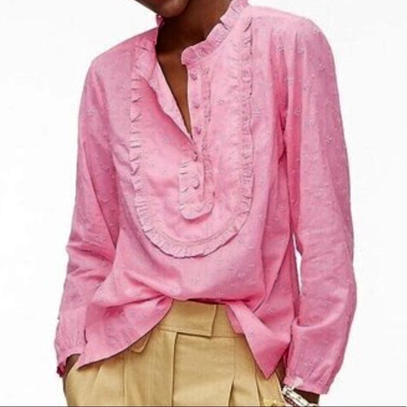 J. Crew Ruffle Front Eyelet Blouse - Picture 11 of 11